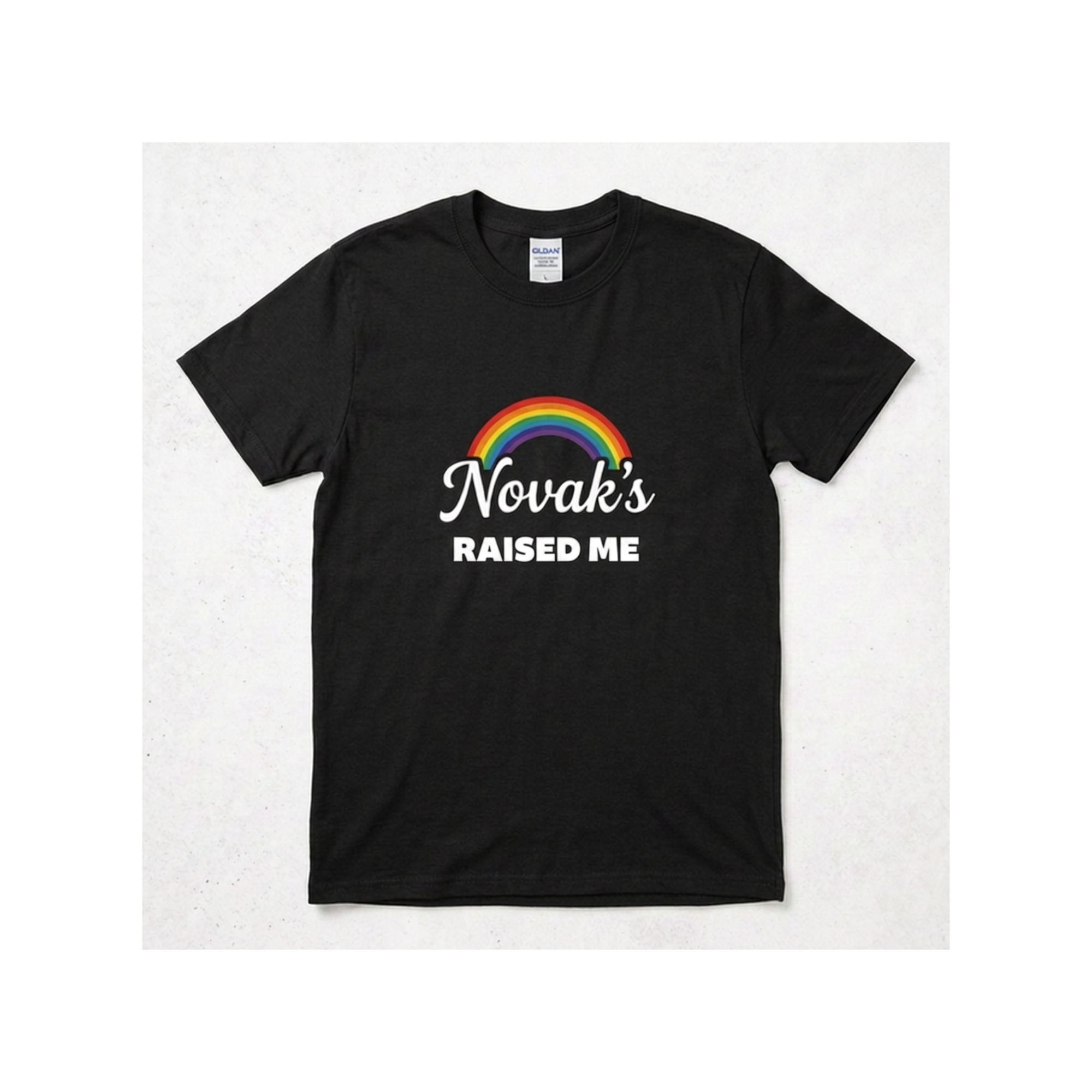 NOVAK'S RAISED ME BLACK TEE