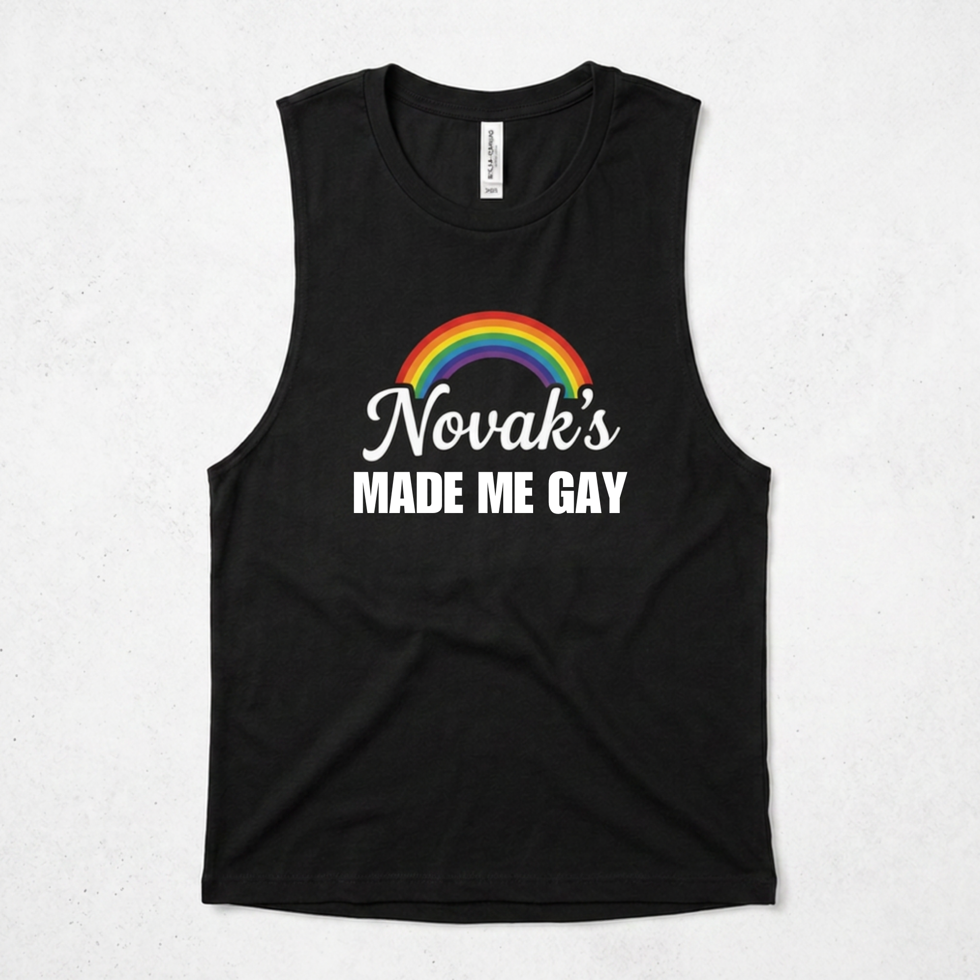 NOVAKS MADE ME GAY (RAINBOW LOGO)