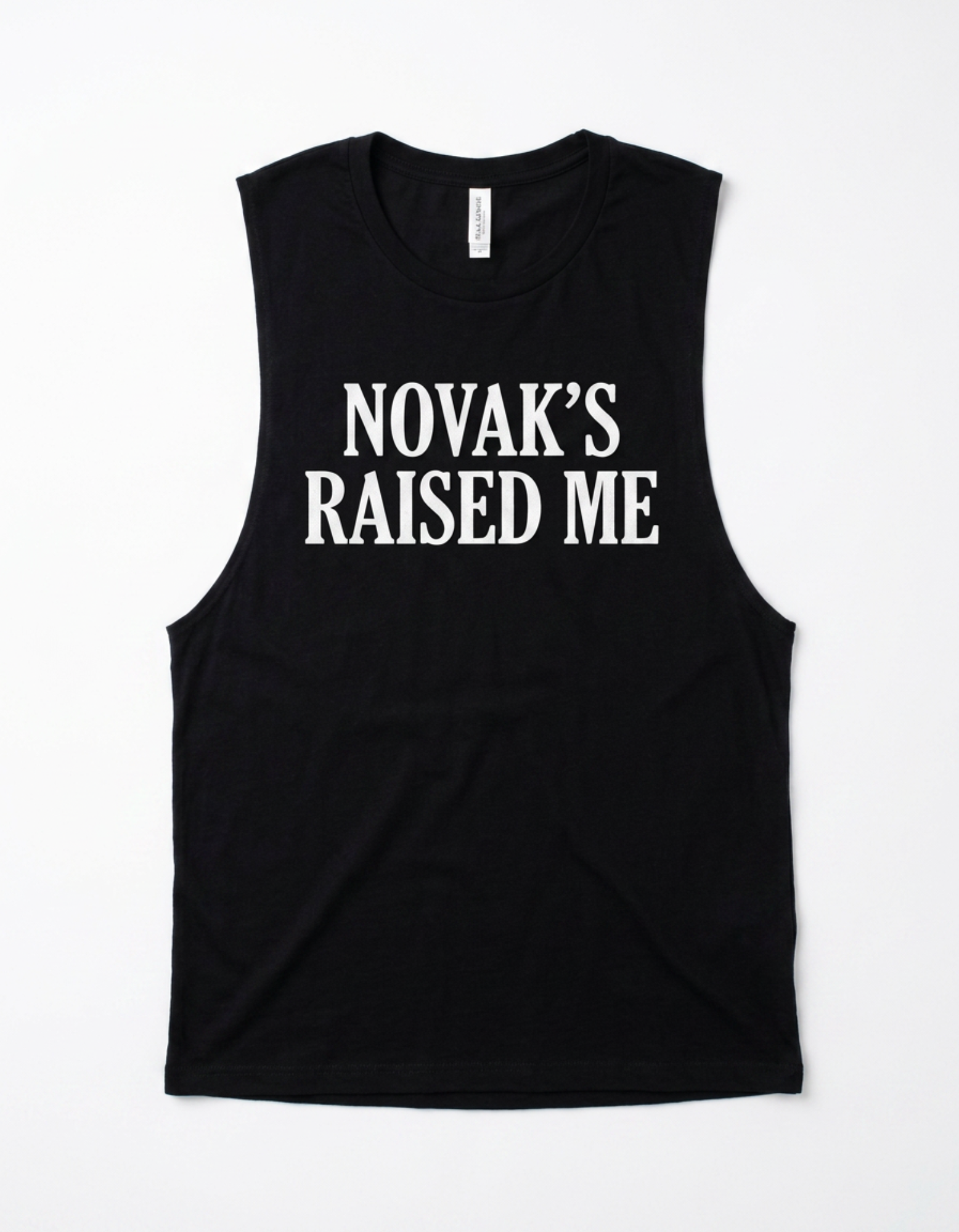 NOVAK'S RAISED ME MUSCLE TEE
